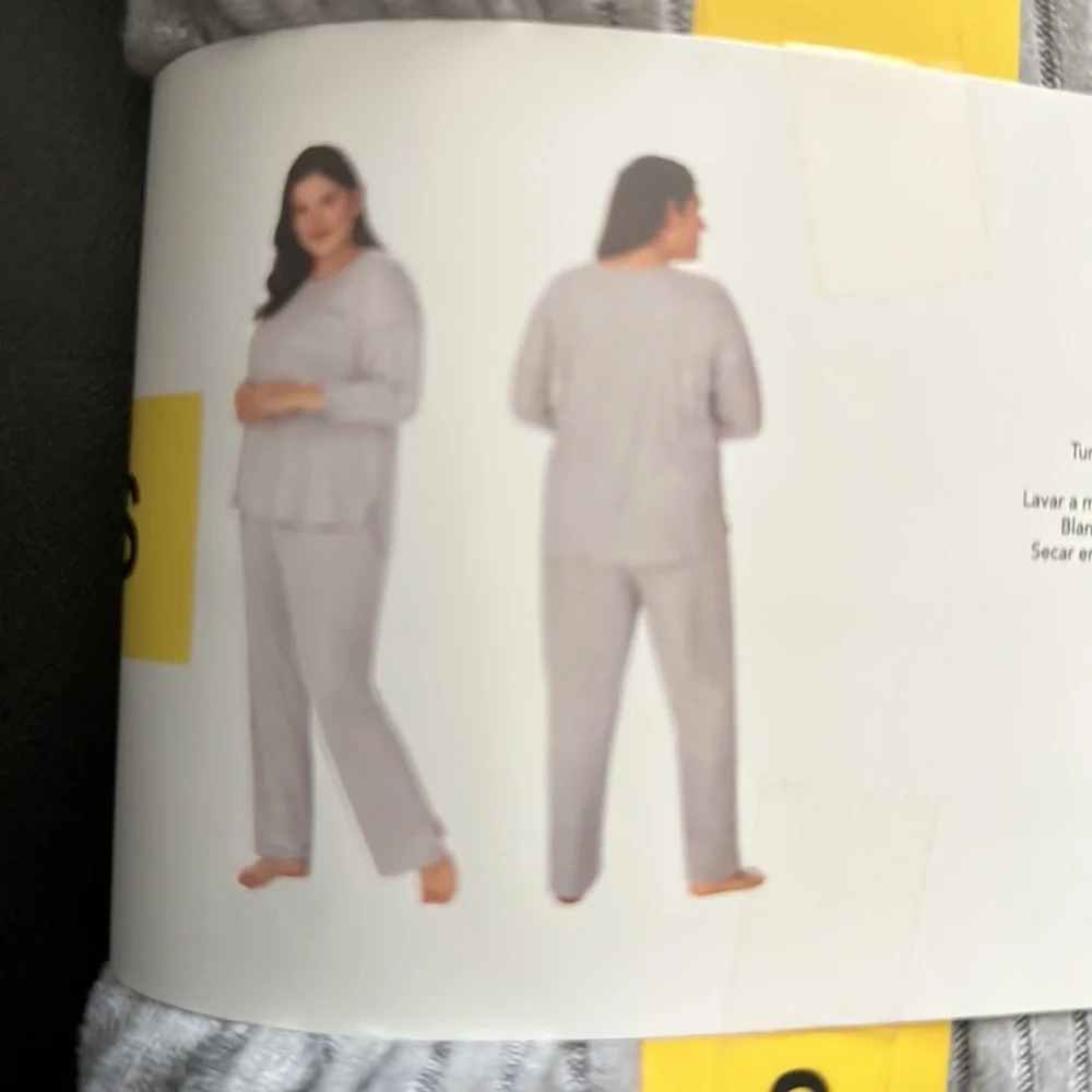 NEW-Midnight Carole Hochman,Cozy, SuperSoft, Pockets,Ribbed 2-piece Lounge Set - Picture 3 of 3